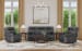 Alexander - Power Reclining Sofa With Console, Power Headrest & Lumbar - Weathered Stone Gray