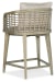 Surfrider - Barrel Back Counter Stool - Beige / Light Brown