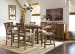 Moriville - Dark Gray - 7 Pc. - Counter Extension Table, 6 Barstools