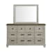 Farmington - Dresser And Mirror Set - Medium Brown / Washed Stone