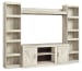 Bellaby - Whitewash - 4-Piece Entertainment Center