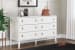 Aprilyn - White - 4 Pc. - Dresser, Queen Canopy Bed