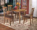 Berringer - Rustic Brown - 3 Pc. - Drop Leaf Table, 2 Upholstered Side Chairs