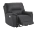 Henefer - Midnight - 4 Pc. - Left Arm Facing Zero Wall Power Recliner, Armless Chair, Right Arm Facing Press Back Power Chaise Sectional, Power Recliner with Adjustable HDRST
