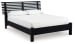 Danziar - Black - Queen Slat Panel Bed With Low Footboard