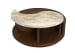 McPherson - Round Cocktail Table With 2 End Tables And Demilune Sofa Table - Burnt Umber / Gray