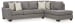 Reydell - Charcoal - 2-Piece Sectional With Raf Corner Chaise