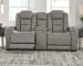 The Man-Den - Gray - 3 Pc. - Power Sofa, Loveseat, Recliner