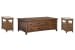 Bay Creek - Lift Top Storage Cocktail Table With 2 Chairside End Tables - Toasted Nutmeg