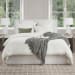 Talia - Queen Duvet Collection - Ivory/White