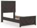 Prendonea - Charcoal - Twin Panel Bed