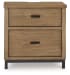 Tomtyn - Light Brown - Two Drawer Night Stand