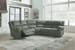 Goalie - Pewter - Left Arm Facing Recliner 5 Pc Sectional