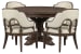 Jubilee - 54" Round Dining Table With 4 Arm Chairs - Brown / White