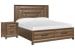 Callisto - King Panel Storage Bed With Nightstand - Bourbon Brown