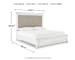Kanwyn - King Upholstered Panel Bed - Whitewash