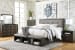 Hyndell - Dark Brown - 7 Pc. - Dresser, Mirror, Chest, Queen Upholstered Panel Bed With Bench Footboard, 2 Nightstands