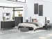Cadmori - Black / White - 6 Pc. - Dresser, Mirror, Chest, King Upholstered Panel Bed