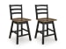 Wildenauer - Swivel Stool (Set of 2) - Brown / Black