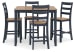 Gesthaven - Natural / Blue - Dining Room Counter Table Set (Set of 5)