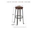 Challiman - Rustic Brown - Tall Stool (2/CN)
