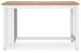 Gesthaven - 5 Pc. - Rectangular Dining Room Counter Table, 4  Barstools - Natural / White