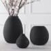 Hearth - Matte Black Vases (Set of 3)