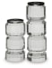 Brentley - Clear / Silver Finish - Candle Holder Set (Set of 2)