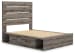 Graystorm - Full Panel Bed With Storage - Brown Gray