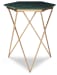 Engelton - Green / Gold - Accent Table