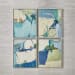 Cool Outlook - Framed Canvases (Set of 4) - Black / Blue / Green