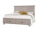 Bungalow King Mantel Storage Bed Finish Shown - Dover Grey/Folkstone (Two Tone)