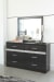 Starberry - Black - 6 Pc. - Dresser, Mirror, King Panel Bed, 2 Nightstands