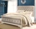 Realyn - Queen Upholstered Sleigh Bed - Chipped White