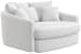 Matty - Round Accent Cuddle Chaise - White