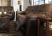 Follett - Coffee - 6 Pc. - Reclining Sofa, Double Reclining Loveseat with Console, Rocker Recliner, Marion Lift Top Cocktail Table, End Table, Chair Side End Table