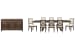 Jubilee - Extendable Trestle Dining Table With 8 Side Chairs And Sideboard - Brown / White