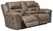 Stoneland - Light Brown - DBL Rec Loveseat w/Console