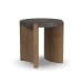 Eclipse - Round End Table - Light Brown / Dark Gray