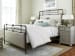 Curated - Upholstered Metal King Bed - Pearl Silver