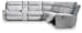 Social Pointe - Pearl / Ash - 6-Piece Reclining Sectional With Storage Console
