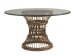 Bali Hai - Latitude Dining Table With 54" Glass Top - Dark Brown