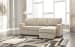 Darton - Cream - Right Arm Facing Chaise With Pop Up Sleeper 2 Pc Sectional