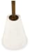 Caramont - Black / White / Gold Finish - Accent Table With White Base