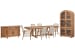 Woodward - Trestle Extendable Dining Table With 6 Arm Chairs, Sideboard And Display Cabinet - Dark Clove / White