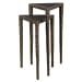 Samiria - Triangular Accent Tables (Set of 2) - Black & Dark Brown