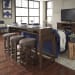 Aspen Skies - 4 Piece Console Set (1 Console 3 Swivel Stools) - Dark Brown