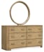 Leeza - Double Drawer Dresser With Mirror - Brown