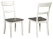 Nelling - White / Brown / Beige - Dining Room Side Chair (Set of 2)