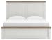 Savonport - King Panel Bed - White / Brown